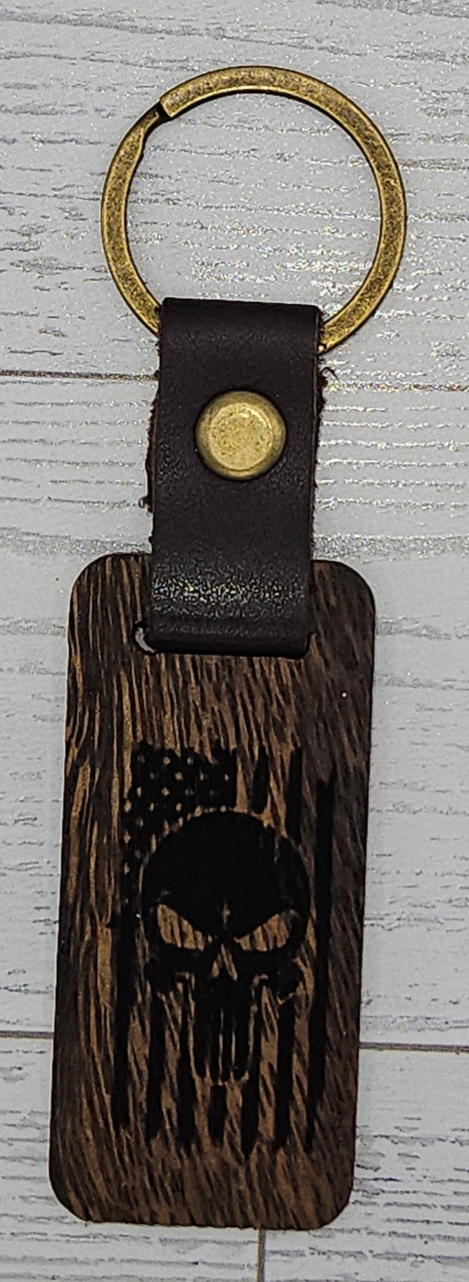 American Flag Punisher Key Chain