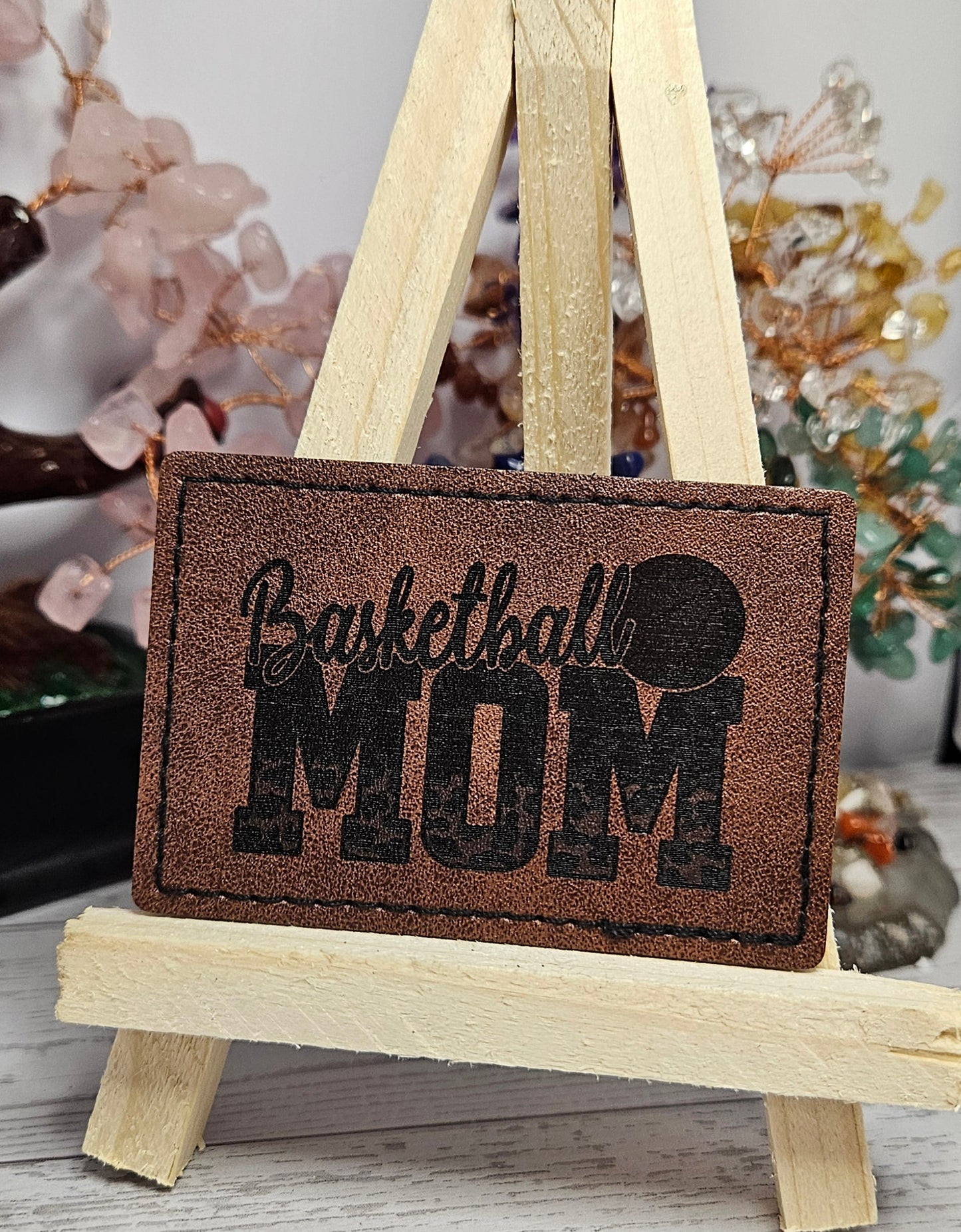 Basketball Mom Leopard Print Patch