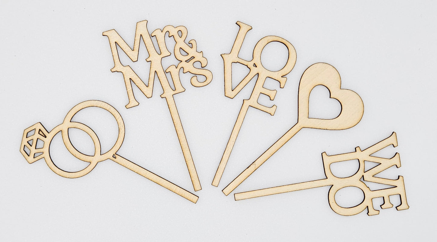 Wedding/Wedding Shower Cupcake Toppers
