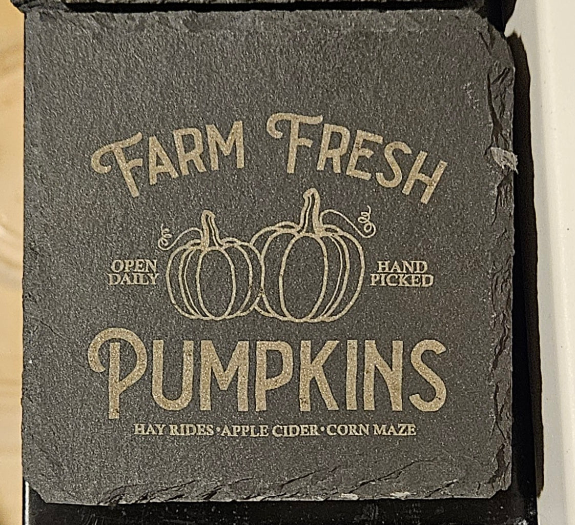 Farm Fresh Slate Coasters
