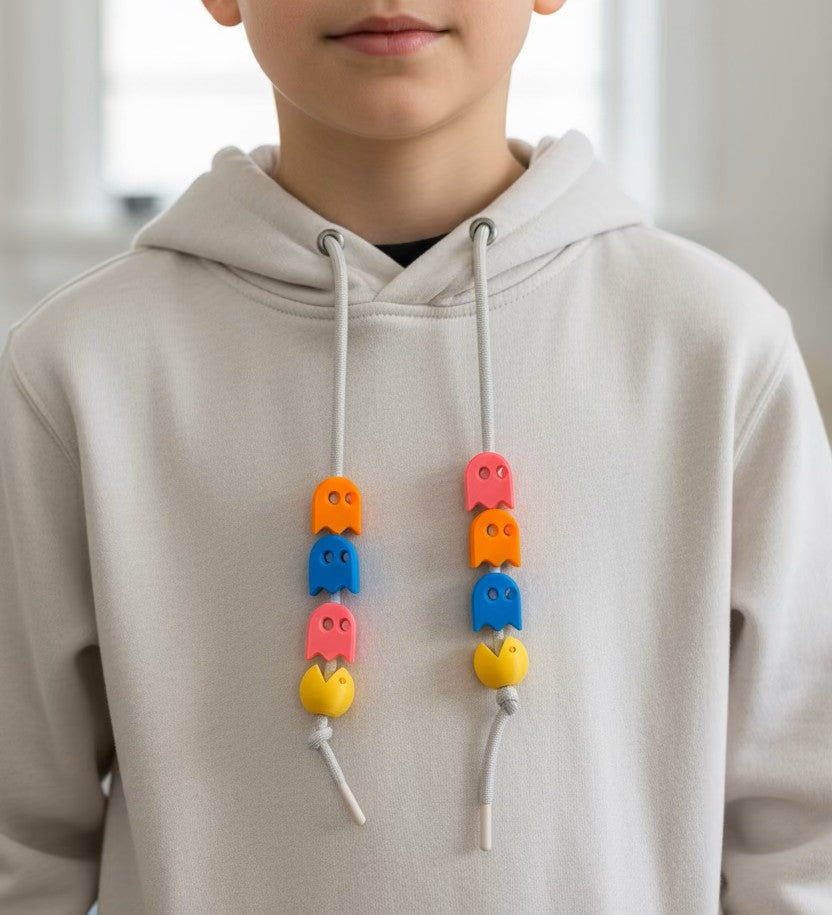 Pac-Man Hoodie Charms