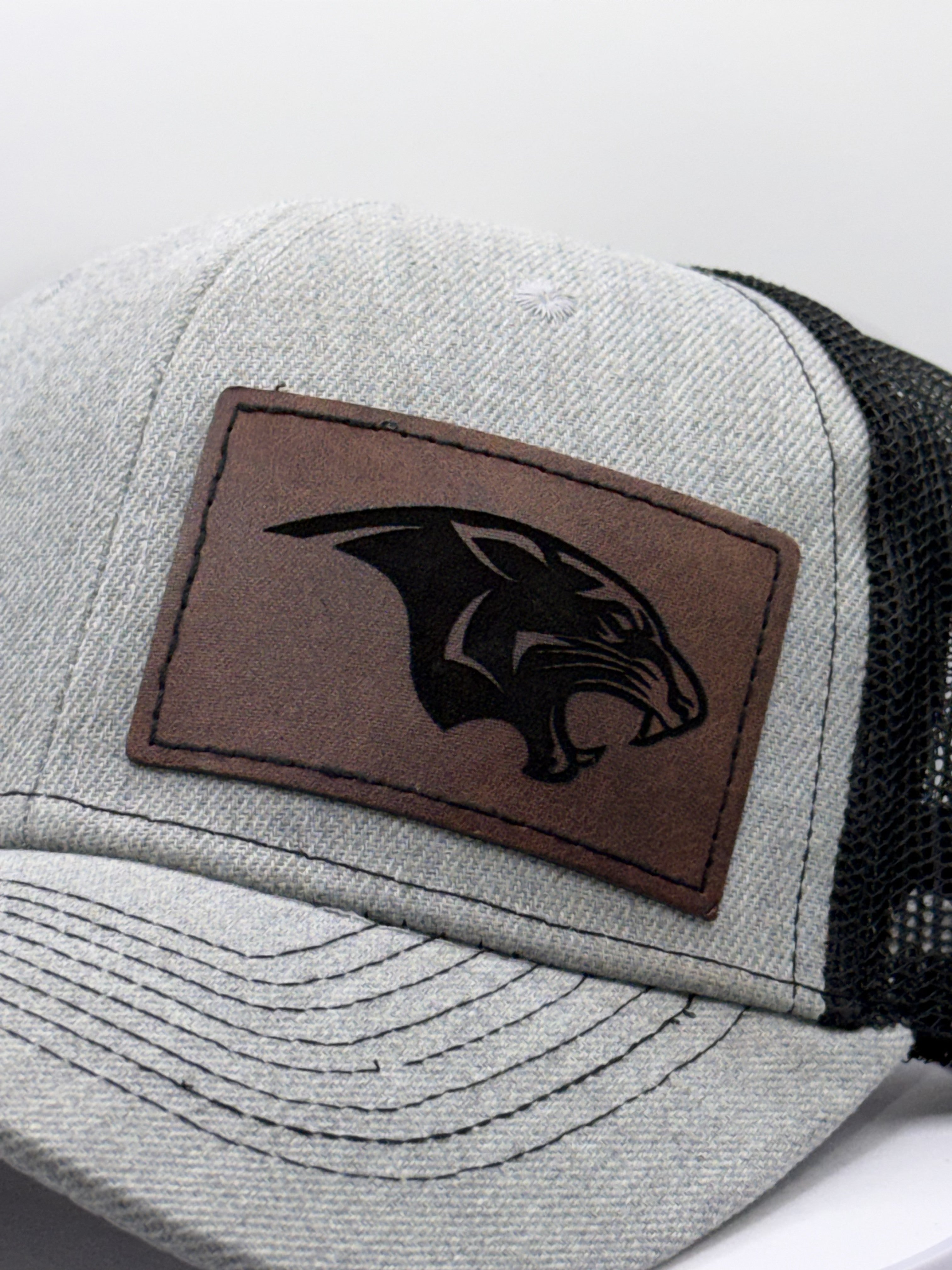 Oak Grove Panthers Trucker Hat- Heather Gray