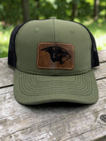 Oak Grove Panthers Trucker Hat- Army Green