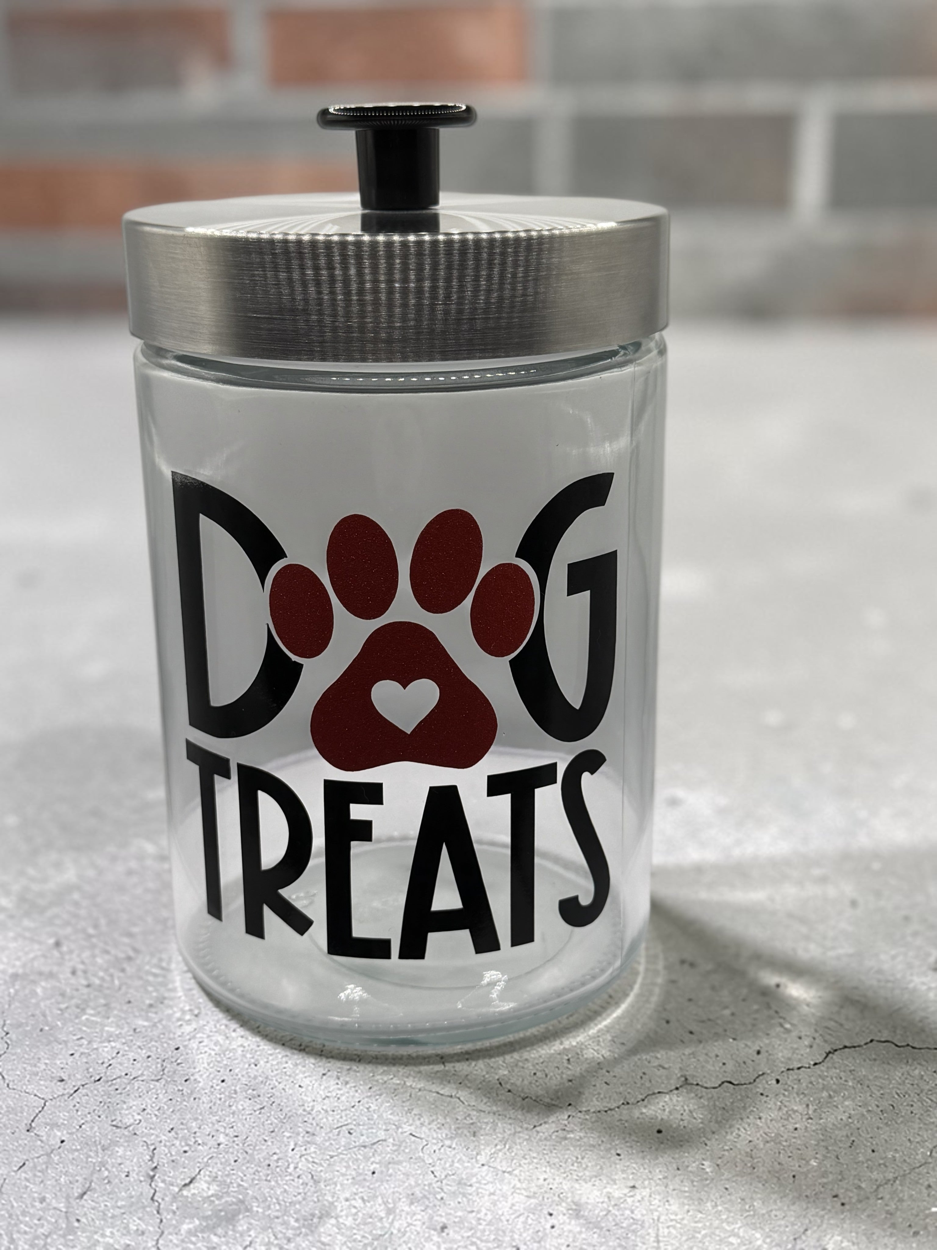 Dog Treats Glass Jar