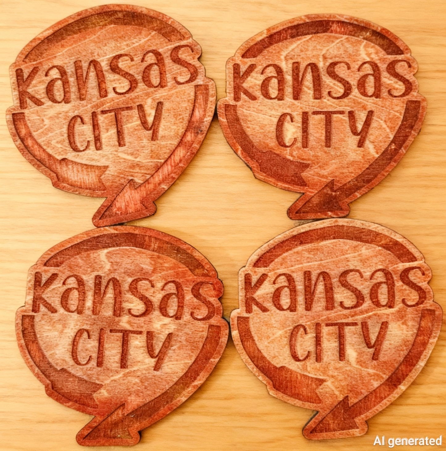 Kanas City/Western Auto Wood Coasters