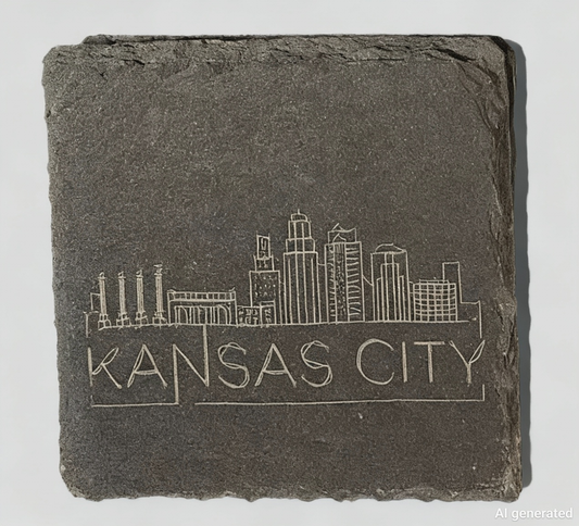 KC Skyline Coasters Slate